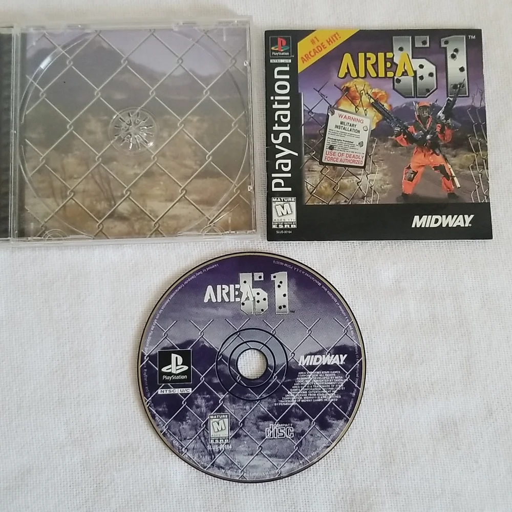 PS1 Sony Playstation Area 51 Video Game